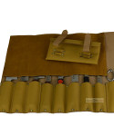 CKP Genuine Leather Knife Roll Bag 11 slots 