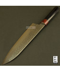  Gouken D Shape Handle Vg10 Damascus Hammered Steel 210mm Chef Knife