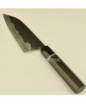 Yoshimune White#1 Santoku 165mm Black Finish knife Octagon handle